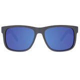 Riot - Matt Black + inner temple print / Blue Flash