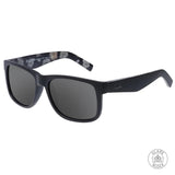 Riot - Matt Black + inner temple print / Smoke
