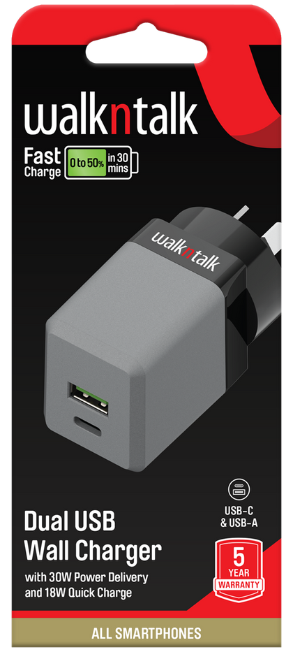 FAST CHARGE Wall Charger for iPhone and Samsung