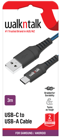 Extra-Long USB C Cable - 3 metres long