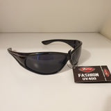 Fashion UV400 - Black-on-Black Wrap sunglasses - extreme protection