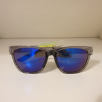 Retro UV400 - Transparent Grey Wayfarer sunglasses with Blue Flash Lenses