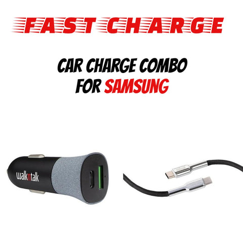 Fast charge car bullet charger and fast charge USBC cable for Samsung and other usb-c devices