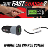 iPhone / Apple FAST CHARGE Combo - Car Charger + Cable