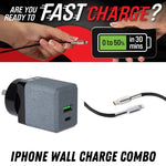 iPhone / Apple FAST CHARGE Combo - Wall Charger + Cable