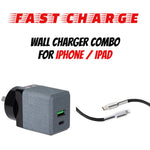 Fast charge wall charger and fast charge lightning cable for iphone or ipad